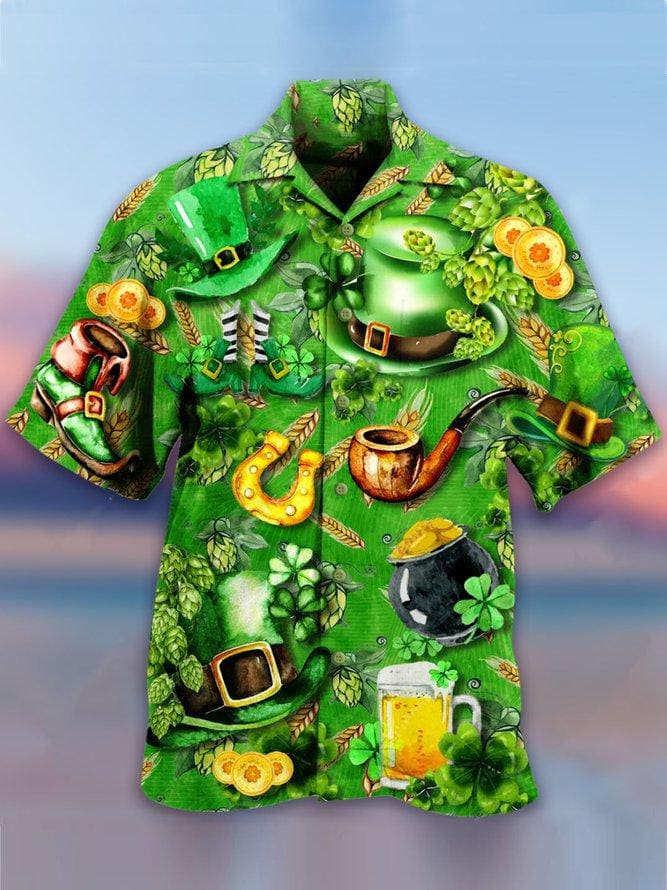St.Patrick's Day Symbol 3d Printed Hawaiian Shirt