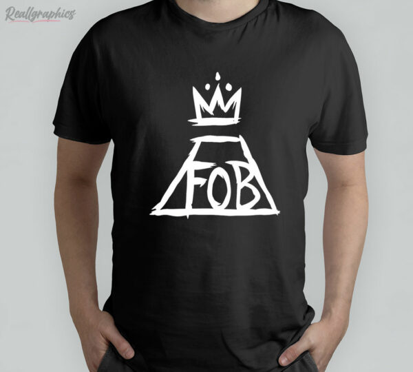 t shirt black fall out boy fob music boy band cdeqnc