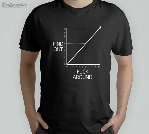 t shirt black fuck around and find out funny graph chart joke math y88hy9