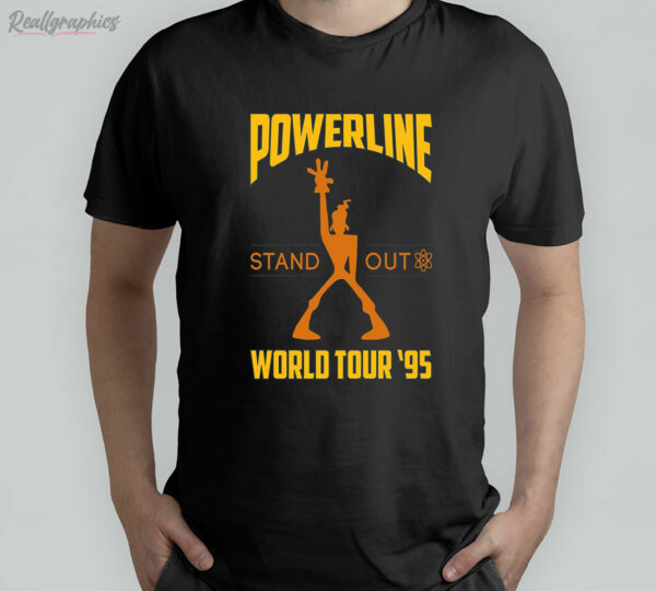 t shirt black powerline stand out world tour 95 aueer6