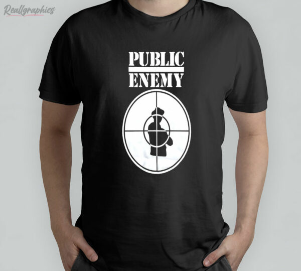 t shirt black public enemy shirt uomoaj