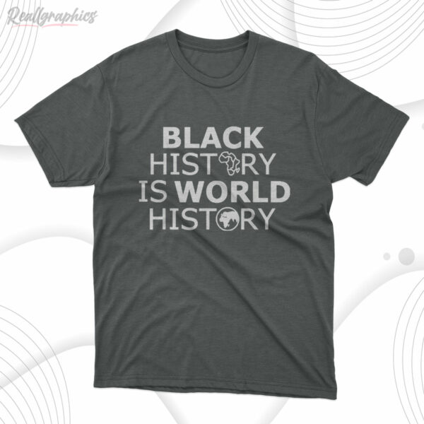 t shirt dark heather black history is world history oqkwxl
