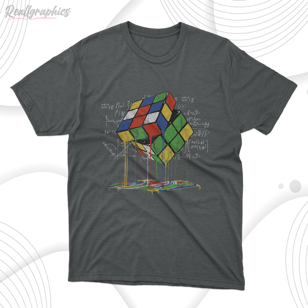 Melting Rubik's Cube Speed Vintage Puzzle Youth Math Shirt