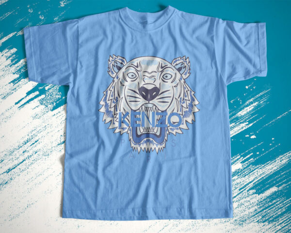 t shirt light blue kenzo tiger cympti
