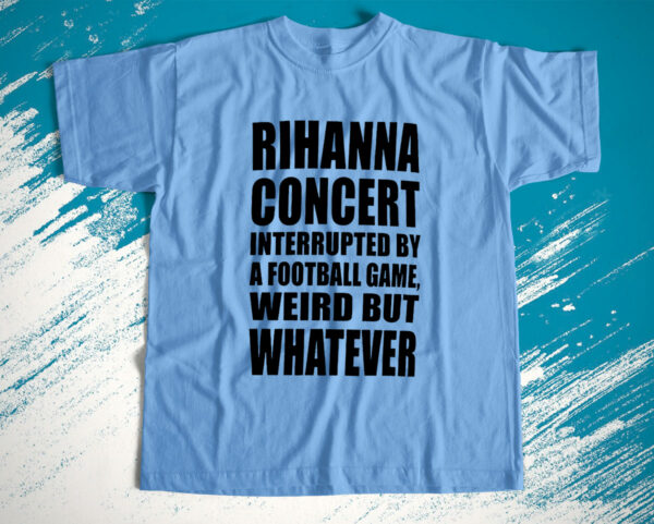 t shirt light blue rihanna super bowl concert 2023 bmciuw