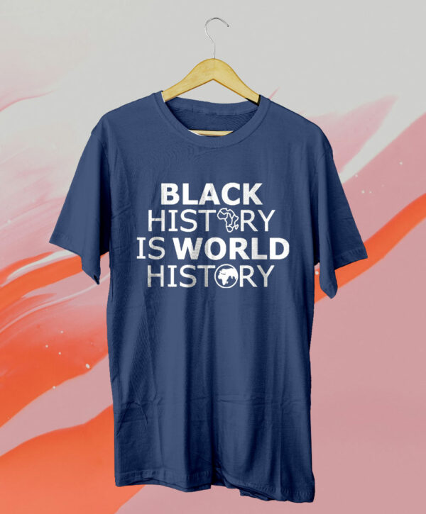 t shirt navy black history is world history jfs2tp