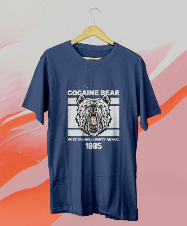 t shirt navy cocaine bear kun4p2