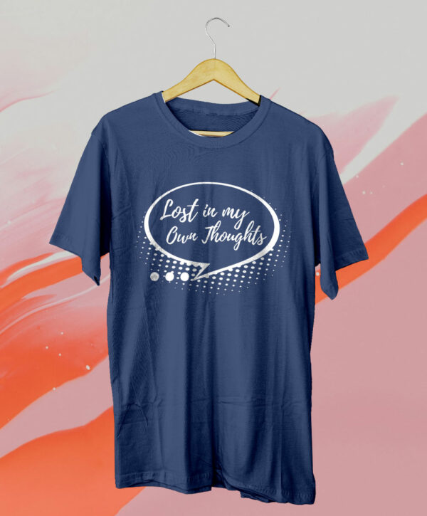 t shirt navy lost in my own thoughts lul6c9