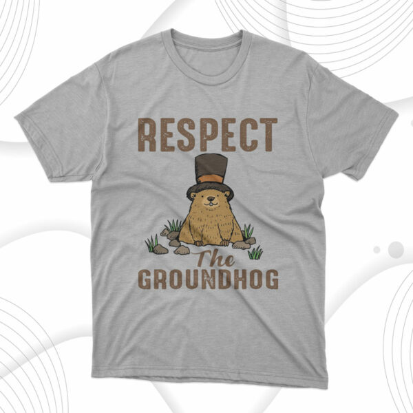 t shirt sport grey respect the groundhog akxjqo