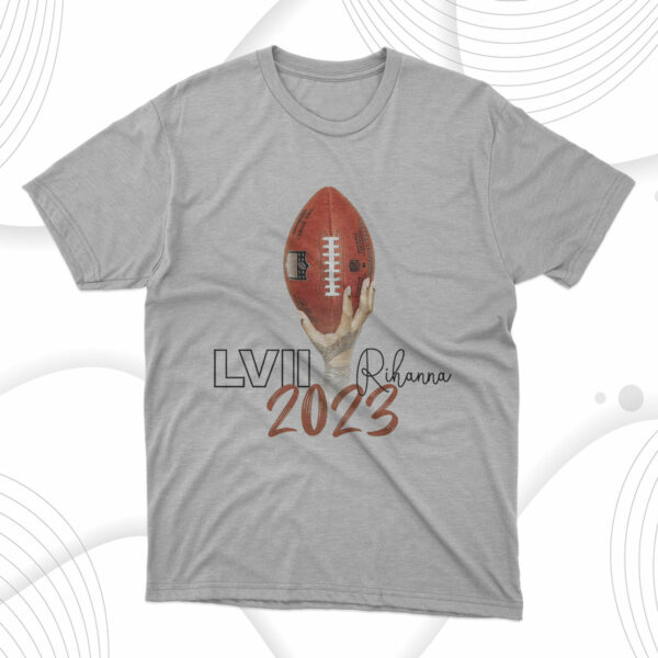 t shirt sport grey rihanna super bowl lvii 2023 flla3h