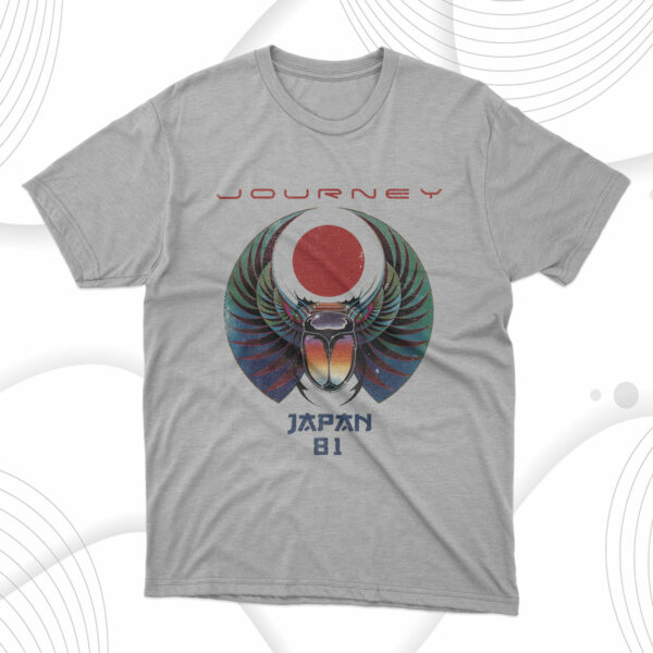 t shirt sport grey vintage journey scarab captured album japan tour 1981 tyurvx