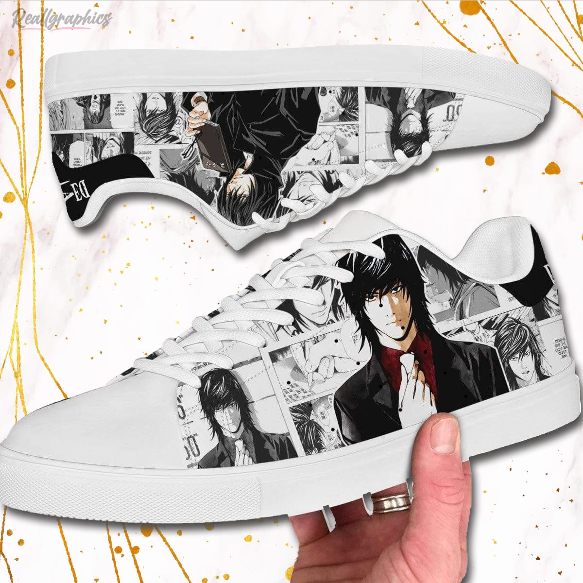 Wen Design Custom Anime Hand Painted Sneakers Steins;Gate Okabe Rintarou  Makise Kurisu Unisex Slip On Comfortable Canvas Shoes - AliExpress