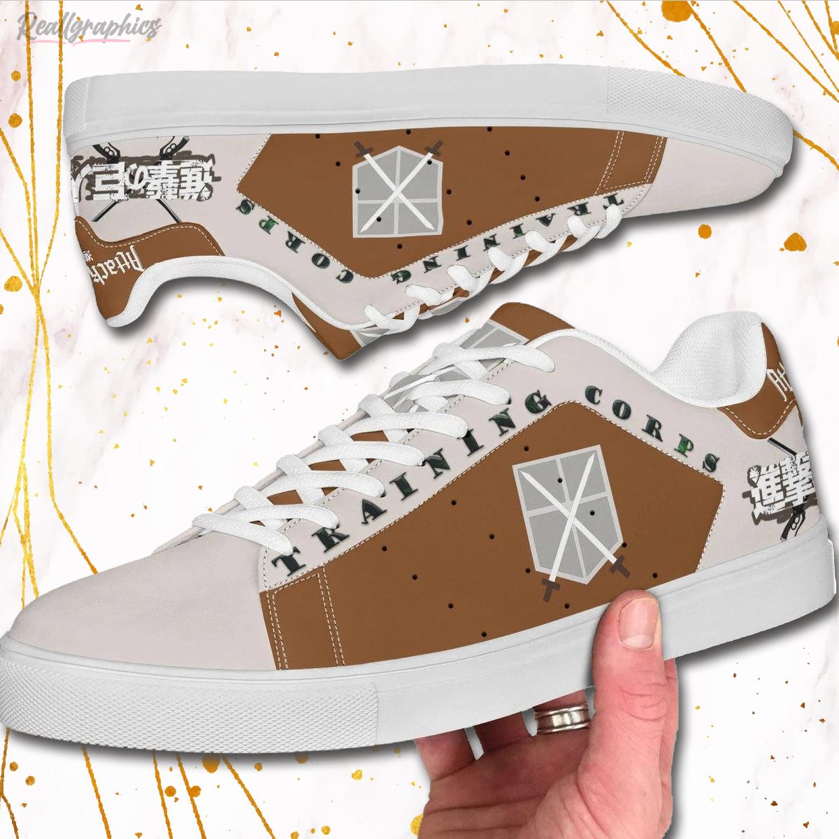 Training Corps Skate Sneakers Attack On Titan Custom Anime Shoes