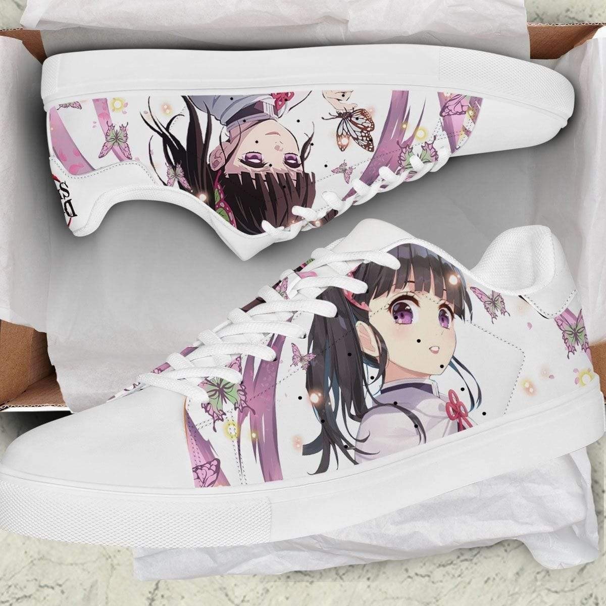 Tsuyuri Kanao Skate Sneakers Custom Demon Slayer Anime Shoes