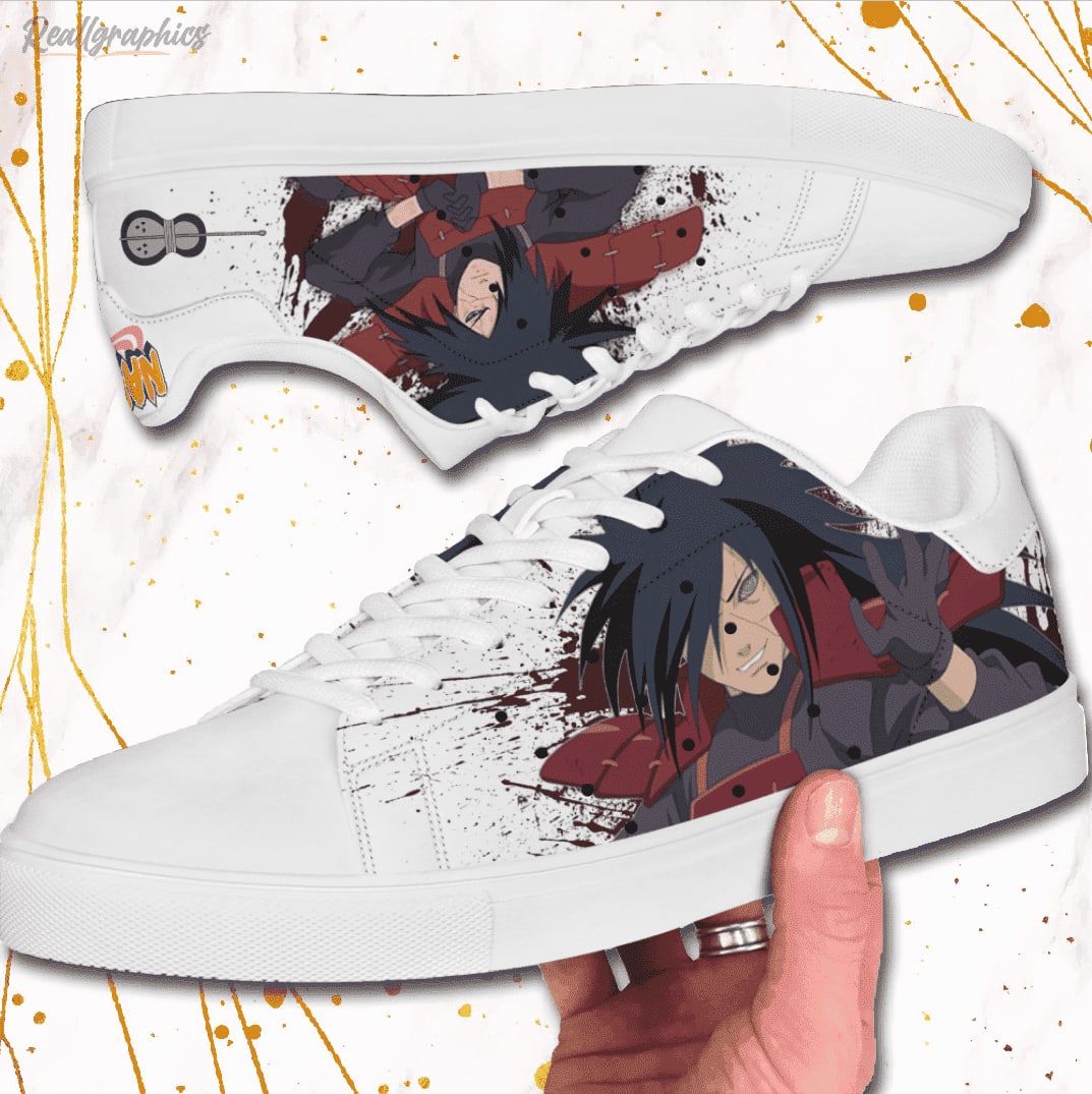 Uchiha Madara Skate Shoes Stand Smith Naruto Series Custom Anime Shoes