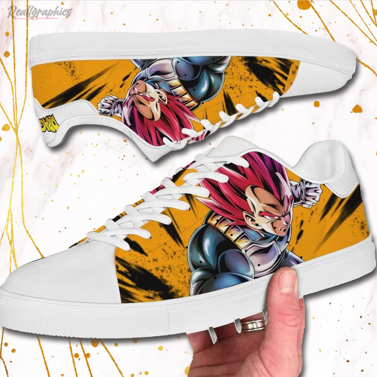 Vegeta Saiyan God Skate Sneaker Dragon Super Anime Shoes