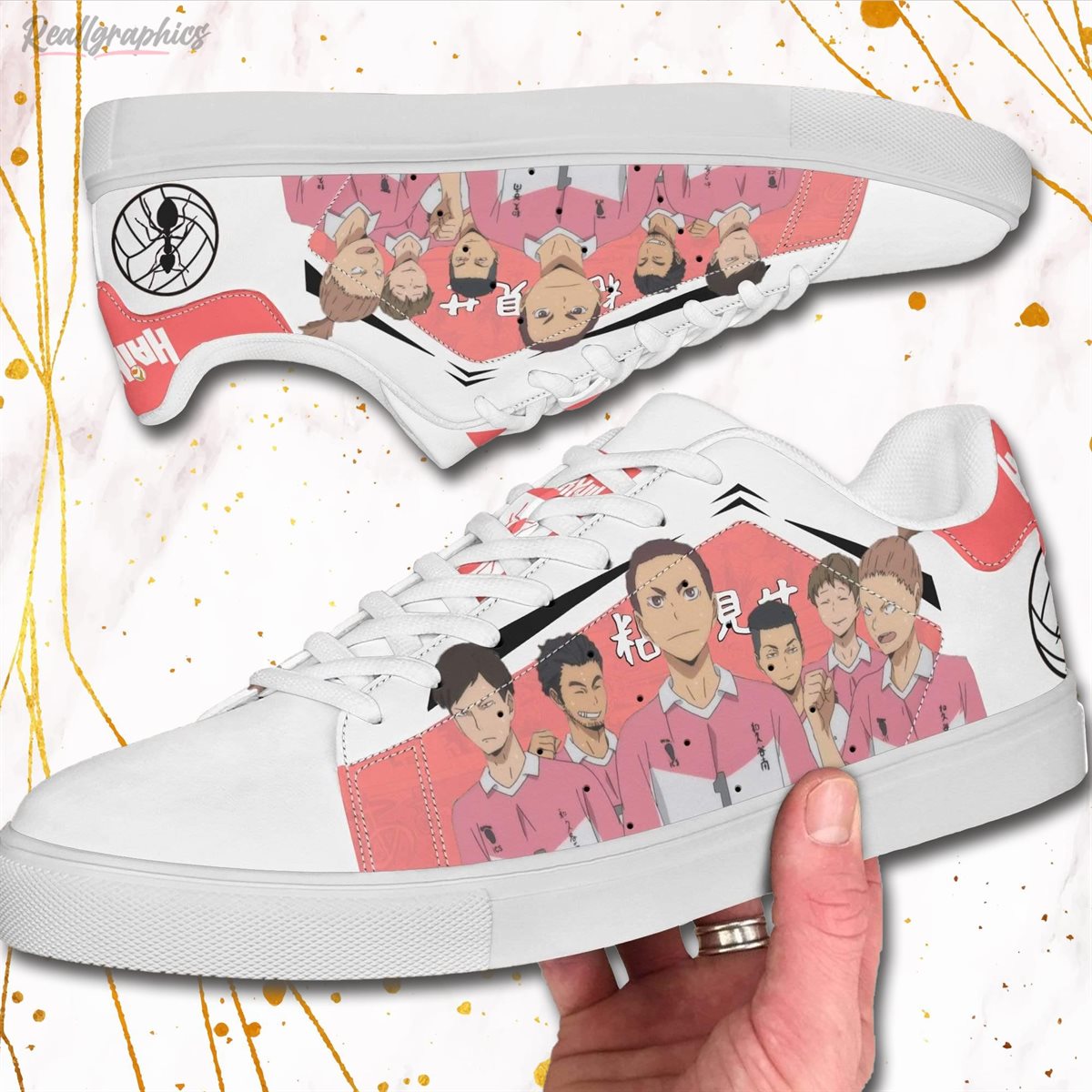 Wakutani Minami Stan Smith Shoes, Custom Haikyuu Anime Sneakers