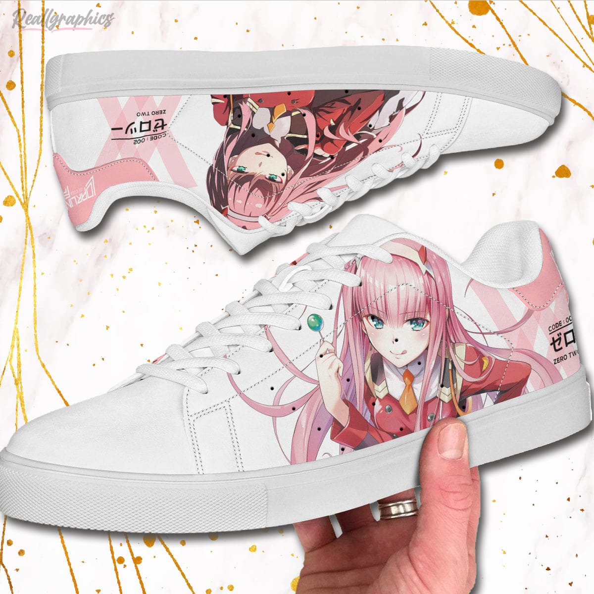 Zero Two Skate Sneakers Custom DARLING in the FRANXX Anime Shoes