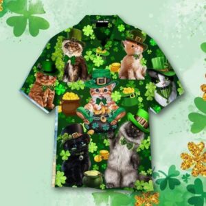 cats saint patricks day hawaiian shirt 1 owm5xv