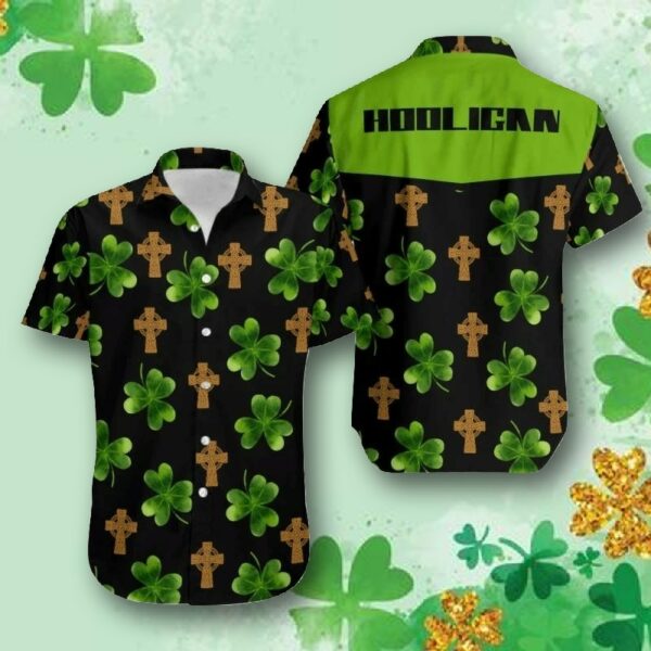 hooligan shamrock irish cross patricks day hawaiian shirt 1 rtjyjs