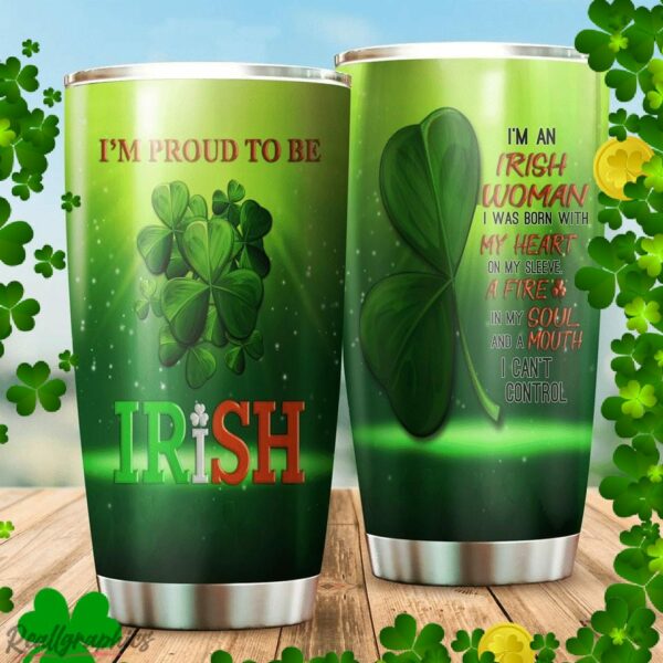irish st patricks day im proud to be irish stainless steel tumbler cup ph7mho