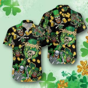 st. patricks day skull hawaiian shirt 1 uvjhmn