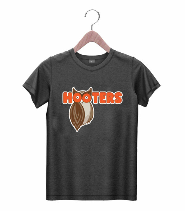 t shirt black hooters t1t7m