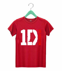 t shirt red one direction cw0pd