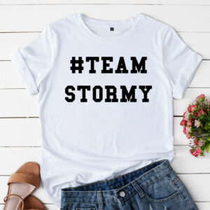 a t shirt white team stormy team stormy trump IWCIZ