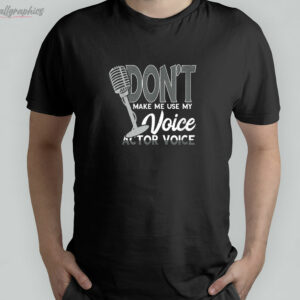 actor de voz de voz sobre artista actuador de voz camiseta 1 Wn8qj