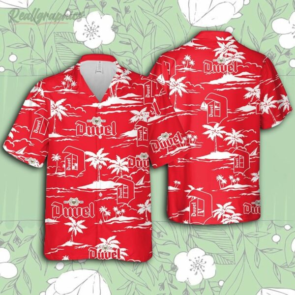 duvel beer hawaiian beach pattern shirt hawaii beer shirt duvel beer hawaiian summer shirt uz56g
