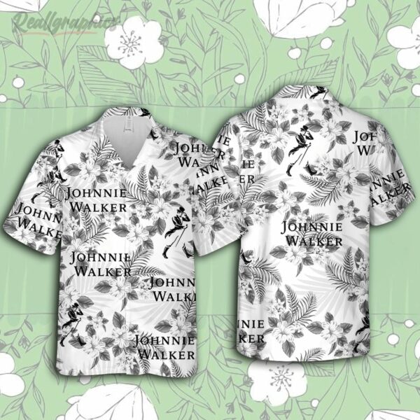 johnnie walker hawaiian flowers pattern shirt hawaiian beer lover shirt selif