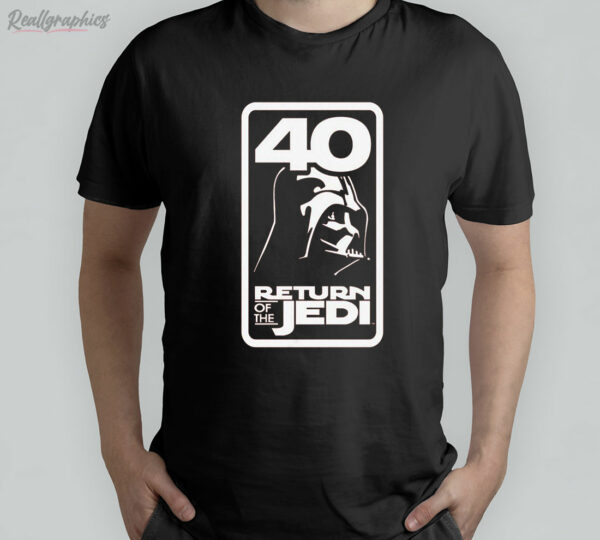 t shirt black star wars return of the jedi 40th anniversary an2ay