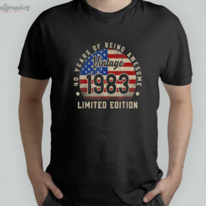 vintage 1983 40 years of being awesome gifts 40th birthday shirt 1 PJEp9
