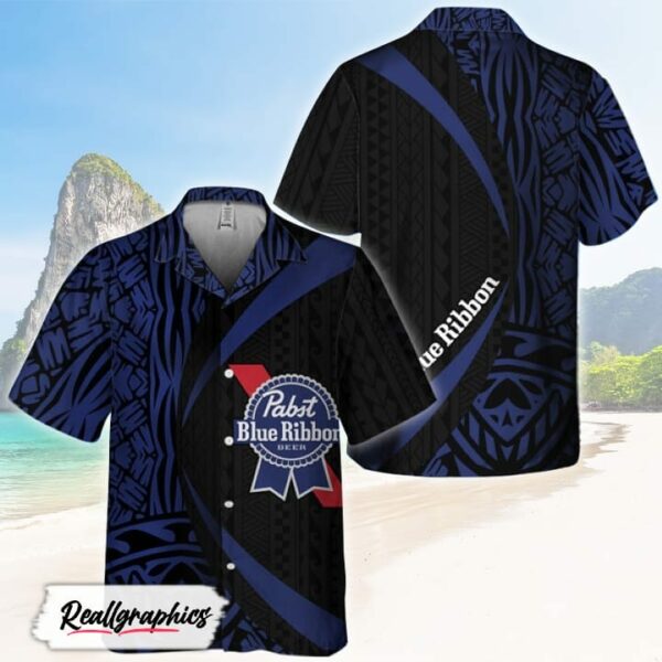 polynesian samoan pabst blue ribbon hawaiian shirt shirt for summer oprpxm