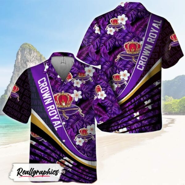 summer aloha tropical crown royal hawaiian shirt shirt for summer ry40bb