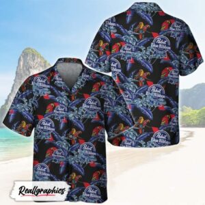 tropical parrot pabst blue ribbon hawaiian shirt shirt for summer zyucxl
