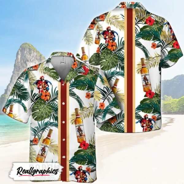 tropical summer flowers captain morgan hawaiian shirt shirt for summer iacfad