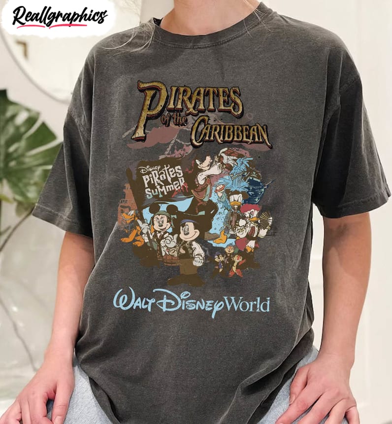 Retro Disney Pirates Comfort Shirt, Pirates Of Caribbean Unisex T-Shirt -  Reallgraphics