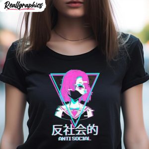 antisocial vaporwave anime girl japanese aesthetic t shirt 4 veo4mr