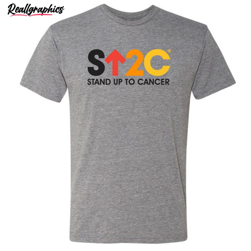 su2c short logo triblend shirt, groovy stand up to cancer unisex tee