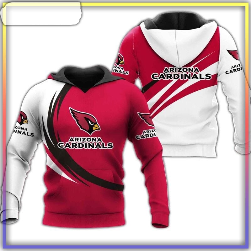 arizona cardinals hoodie curve graphic gift for men
