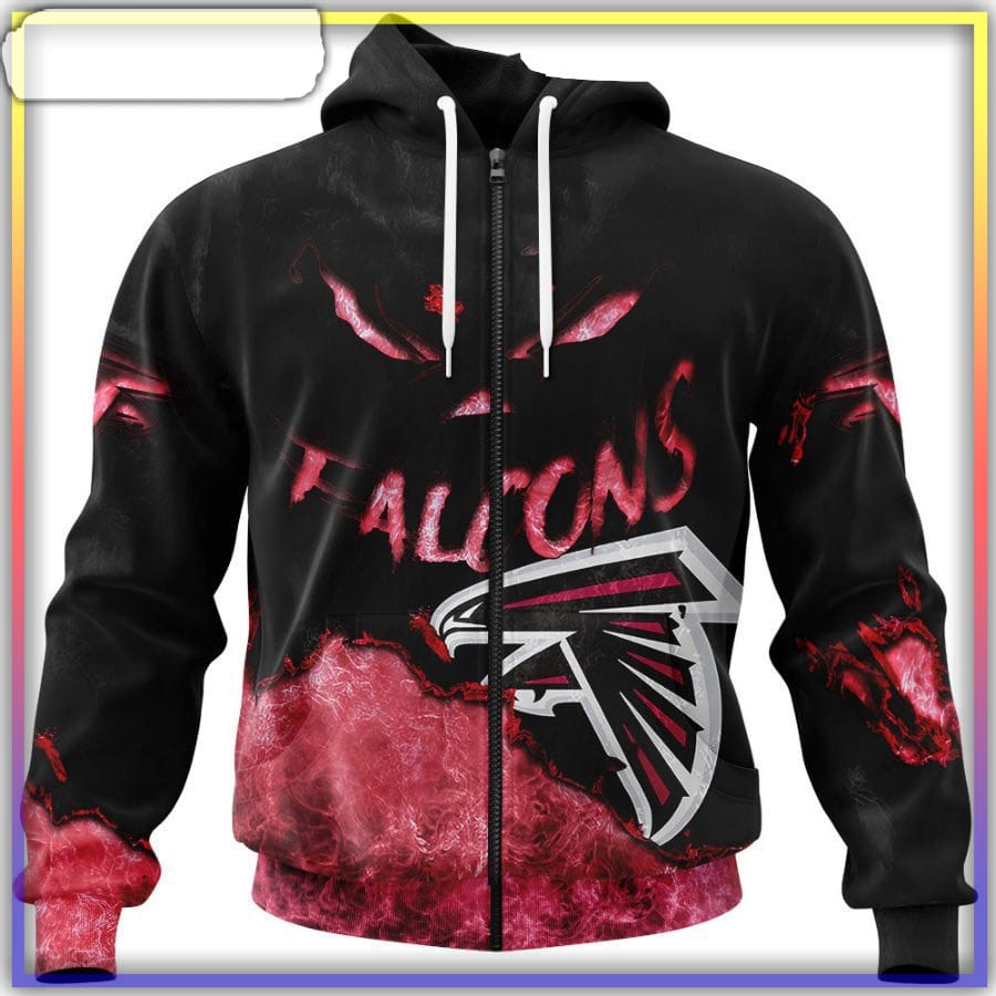 atlanta falcons hoodie 3d devil eyes gift for fans