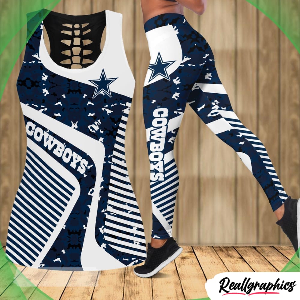 Dallas Cowboys Camouflage High Waisted Leggings and Tank Top