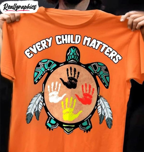 every child matters cute shirt, orange day short sleeve sweater