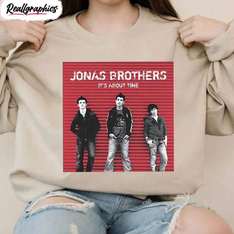 five albums 2023 tour shirt, jonas brothers crewneck unisex hoodie