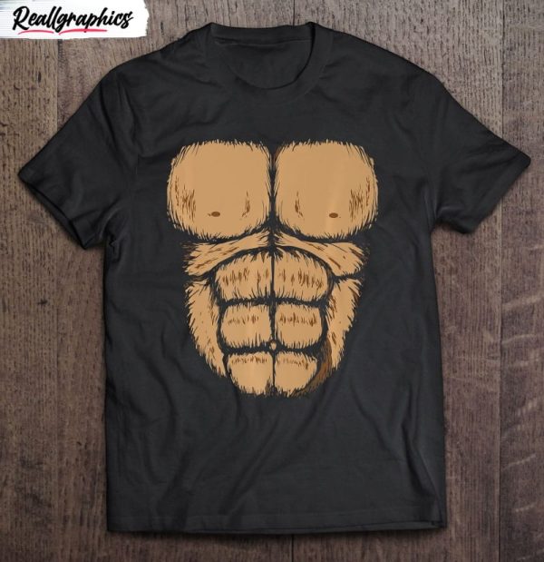 halloween gorilla chest costume shirt funny monkey gift premium shirt