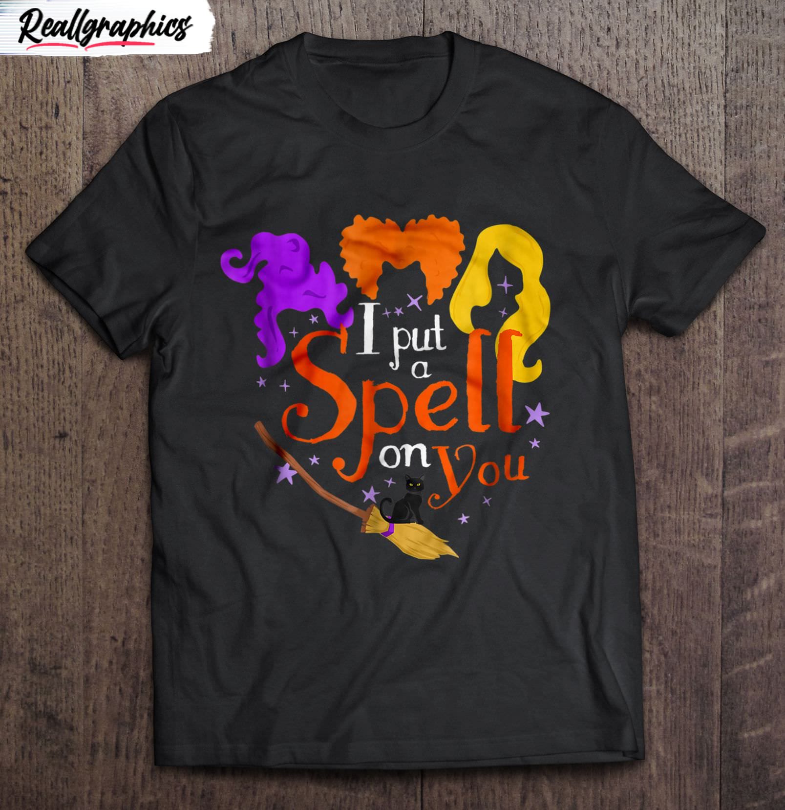 this halloween wear my witchy charm : i put a spell on you hocus pocus shirt.