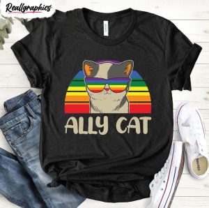 lgbt ally cat funny lgbtq cat shirt