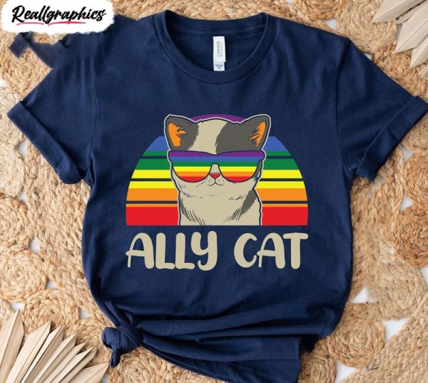 lgbt ally cat funny lgbtq cat shirt